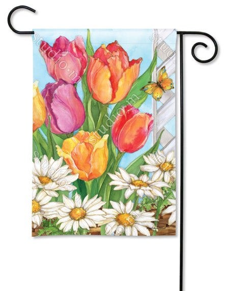 Fresh Tulips Garden Flag