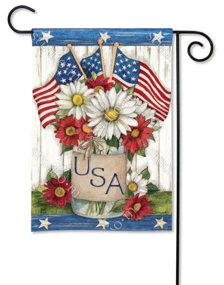 USA Mason Jar Garden Flag