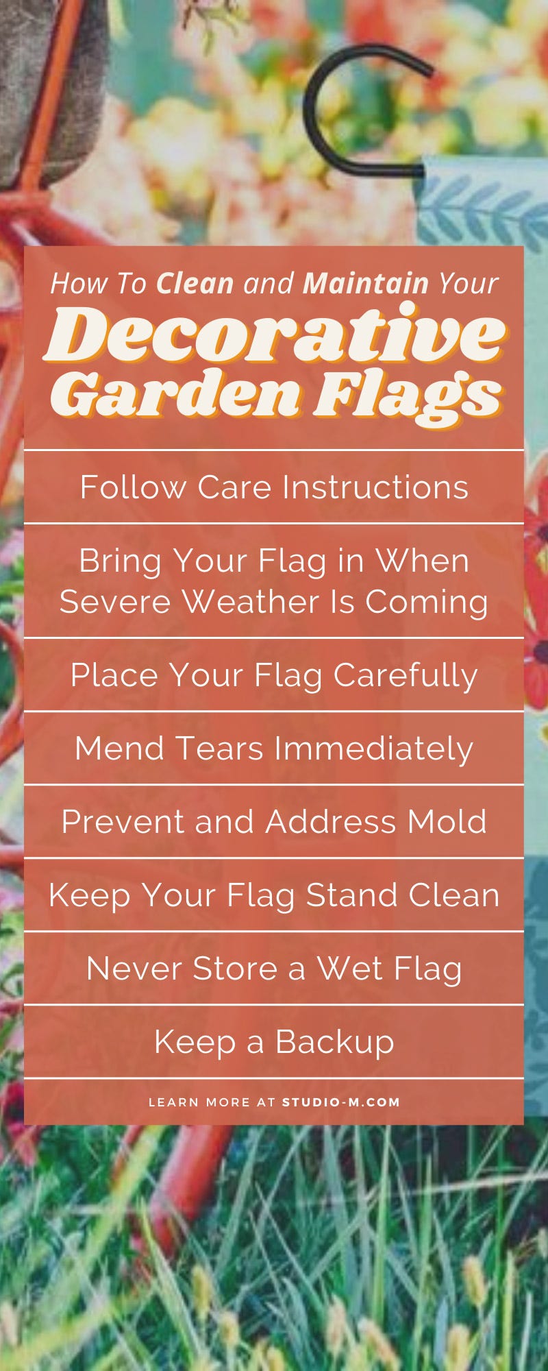 How To Clean and Maintain Your Decorative Garden Flags