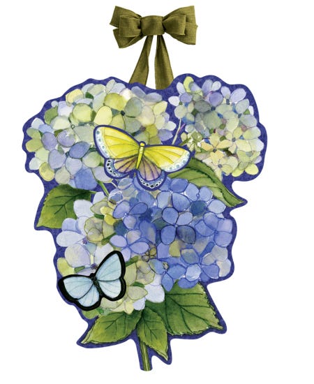 Hydrangea Beauties Door Decor