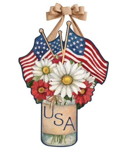 USA Mason Jar Door Decor