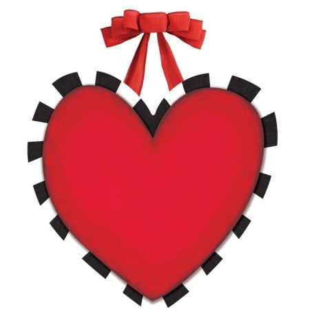 Heart with Stripe Door Decor