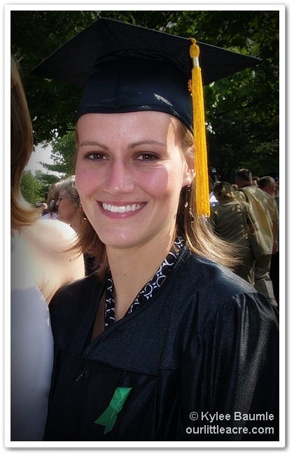 Jenna on graduation day, 2005